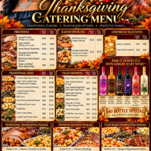BEVeganly Fresh Thanksgiving catering menu